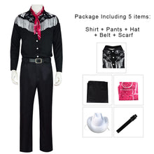 Load image into Gallery viewer, Men and Kids Barbie Costumes Ken Black Uniform Cosplay Set