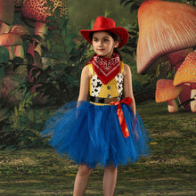 Load image into Gallery viewer, Kids Girl Toy Story Costume Jessie Dress with Hat Set Birthday Party Cosplay Outfit Suit for Halloween