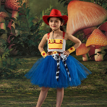 Load image into Gallery viewer, Kids Girl Toy Story Costume Jessie Dress with Hat Set Birthday Party Cosplay Outfit Suit for Halloween