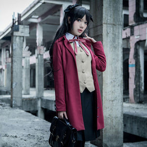 Women and Kids Fate Stay Night Costume Rin Tohsaka Cosplay School Uniform Full Sets