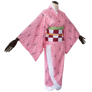 Demon Slayer Cosplay Sets Kamado Nezuko Costume Full Kimono Set