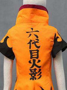 Anime Naruto Shippuden Uzumaki Naruto Sixth Generation Cosplay Costume Cloak