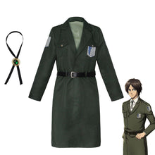 Load image into Gallery viewer, Unisex Attack On Titan Season 4 Costume Levi Eren Scout Regiment Cosplay Long Coat with Necklace