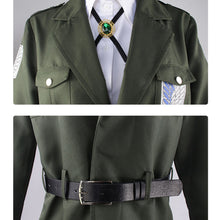 Load image into Gallery viewer, Unisex Attack On Titan Season 4 Costume Levi Eren Scout Regiment Cosplay Long Coat with Necklace