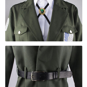 Unisex Attack On Titan Season 4 Costume Levi Eren Scout Regiment Cosplay Full Outfit