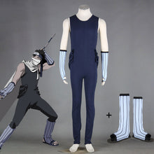 Load image into Gallery viewer, Men and Kids Naruto Shippuden Costume Momochi Zabuza Cosplay Navy full Outfit With Shoes