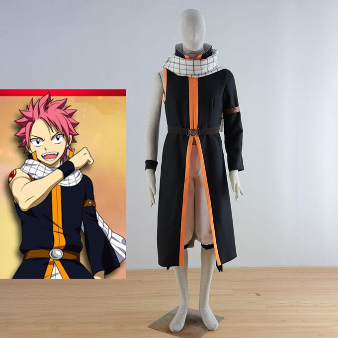 Men and Kids Fairy Tail Costume Natsu Dragneel Cosplay Sets 7 Years Later Version 