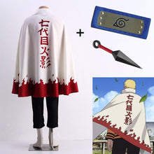 Load image into Gallery viewer, 3 PCS Anime Naruto Costume 7th Hokage Cloak Cosplay Robe With Accessories