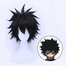 Load image into Gallery viewer, My Hero Academy dabi Short Straight Black Synthetic Cosplay Wigs
