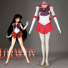 Load image into Gallery viewer, Sailor Moon Costume Sailor Mars Heino Rei Cosplay Full Fight Sets For Women and Kids