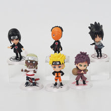 Load image into Gallery viewer, 6PCS 7cm Naruto Figure Cute Chibi Naruto Itachi Gaara Tobi Figure Toys