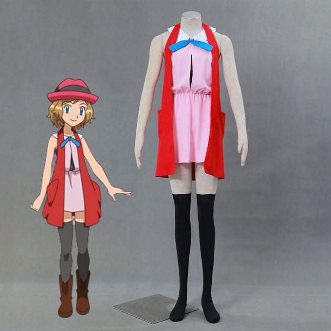 Women and Kids Pokemon Costume XY Serena Cosplay Full Sets