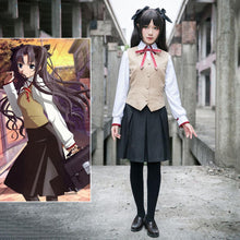 Load image into Gallery viewer, Women and Kids Fate Stay Night Costume Rin Tohsaka Cosplay School Uniform Full Sets