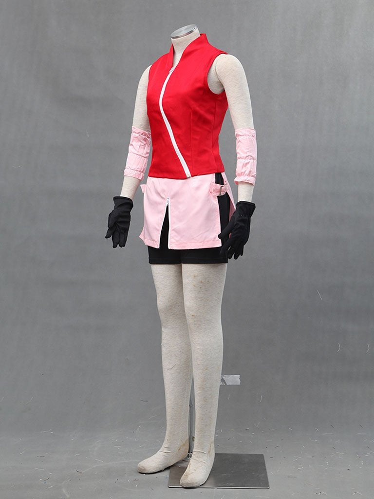 Naruto Haruno Sakura Ninja Dresses Set Cosplay Costume – Cosplay Clans