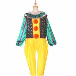 Chapter One Costume Pennywise Cosplay Yellow Suit Scary Joker Suit for Women and Kids