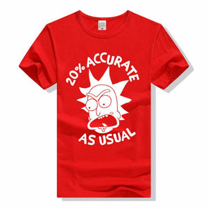 Mens Rick and Morty Cotton As Usual Tee Shirt Crew Neck Printed Summer Casual Tops