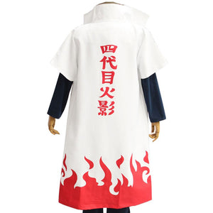 3 PCS Anime Naruto Costume 4th Hokage Cloak Cosplay With Accessories