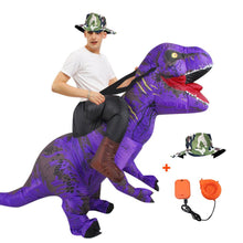 Load image into Gallery viewer, Inflatable Dinosaur Costume T-Rex Dino Tyrannosaurus Rider Outfit Halloween Cosplay For Adults