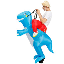 Load image into Gallery viewer, Inflatable Dinosaur Costume T-Rex Dino Rider Outfit Halloween Cosplay Blow Up Costume For Adults