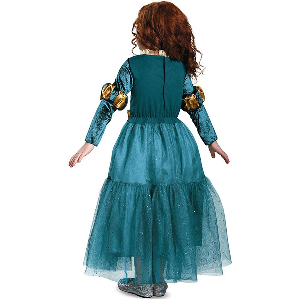 merida party dress Girls Princess Merida Costume Dress Birthday Halloween Party Dress Up, Girl's, Size: 8-9T, Gold