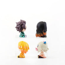 Load image into Gallery viewer, 4Pcs Demon Slayer Figure Kamado Tanjirou Kamado Nezuko Figure Sitting Cute Chibi Toys