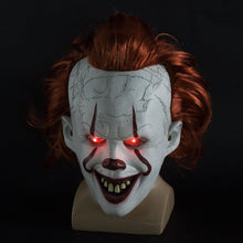 Load image into Gallery viewer, LED Light Joker Pennywise Mask Stephen King It Chapter Cosplay Latex Masks