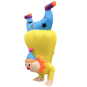 Inflatable Handstand Joker Cosplay Costume Blow Up Suit Halloween party For Adults
