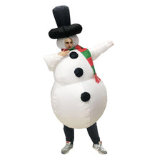 Load image into Gallery viewer, Inflatable Snowman Cosplay Costume Blow Up Suit Halloween Christmas Party For Adults and Kids