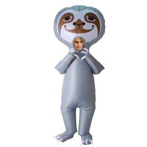 Inflatable Sloth Flash Cosplay Costume Blow Up Suit Helloween Christmas Party For Adults and Kids