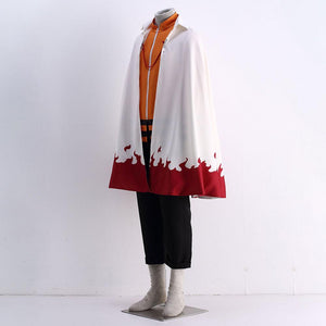 3 PCS Anime Naruto Costume 7th Hokage Cloak Cosplay Robe With Accessories
