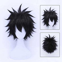 Load image into Gallery viewer, My Hero Academy dabi Short Straight Black Synthetic Cosplay Wigs