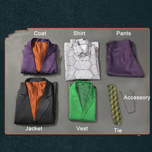 Load image into Gallery viewer, DC Batman The Dark Knight The Joker Full Suit Purple Suits Cosplay Costume