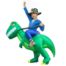 Load image into Gallery viewer, Inflatable Dinosaur Costume T-Rex Dino Rider Outfit Halloween Cosplay Blow Up Costume For Kids and Adults