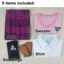 Load image into Gallery viewer, 5 PCS Danganronpa Costume Kaede Akamatsu Cosplay Dress Set School Uniform