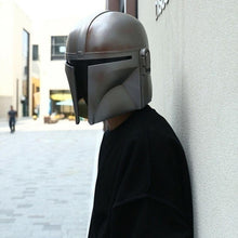 Load image into Gallery viewer, Star Wars Hasbro Galaxy&#39;s Outer Edge Trading Post The Mandalorian Battle-Worn Mask Gray