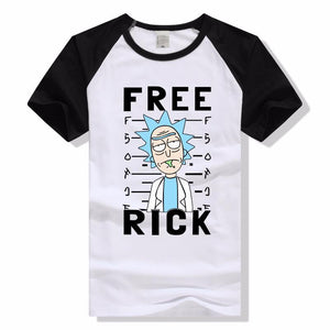 Mens Rick and Morty Cotton Tee Shirt Crew Neck Printed Summer Casual Tops