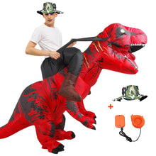 Load image into Gallery viewer, Inflatable Dinosaur Costume T-Rex Dino Tyrannosaurus Rider Outfit Halloween Cosplay For Adults