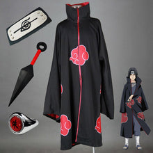 Load image into Gallery viewer, 4PCS Naruto Akatsuki Uchiha Itachi Cosplay Cloak Set For Men and Kids