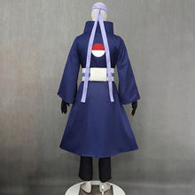 Load image into Gallery viewer, Anime Halloween Costumes High Collar Blue Robe Ninja Assassin Costume Full Set Cosplay Outfit for Men and Kids