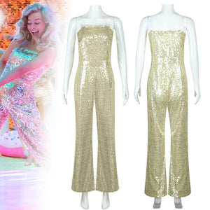 Women and Kids Barbie Costumes Barbie Cosplay Sequined Jumpsuit