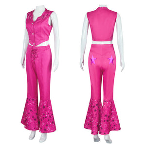 Women and Kids Barbie Costumes Barbie Cosplay Pink 2PCS