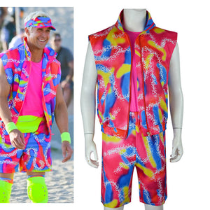 Men and Kids Barbie Costumes Ken Roller Skating Sports Cosplay Set