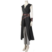 Load image into Gallery viewer, Star Wars The Rise of Skywalker Rey Full Set Cosplay Halloween Costume Black Dress