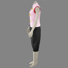 Load image into Gallery viewer, Pink Mandarin Collar Vest with Frog Closures and Charcoal Capri Pants Set Ninja Cosplay Costume