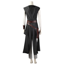 Load image into Gallery viewer, Star Wars The Rise of Skywalker Rey Full Set Cosplay Halloween Costume Black Dress