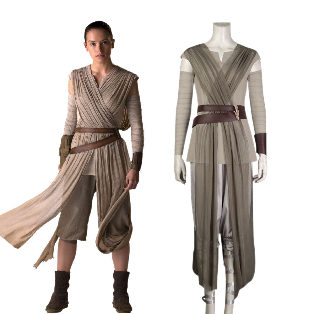 Star Wars The Rise of Skywalker Rey Full Set Cosplay Halloween Costume –  Jolly Costume