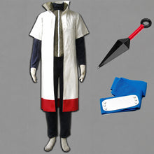 Load image into Gallery viewer, 3PCS Yellow Flash Fourth Village Leader White Cloak Cosplay Costume for Men Kids