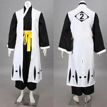 Load image into Gallery viewer, Women and Kids Anime Cosplay Costume Black and White Kimono Robe with Yellow Belt Full Outfit for Halloween