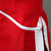 Load image into Gallery viewer, Women and Kids Red Qipao Cheongsam Dress with White Circle Pattern Anime Ninja Style