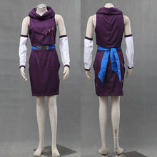 Load image into Gallery viewer, Purple Slim Dress with Cowl Neck and White Sleeves Set Anime Ninja Style